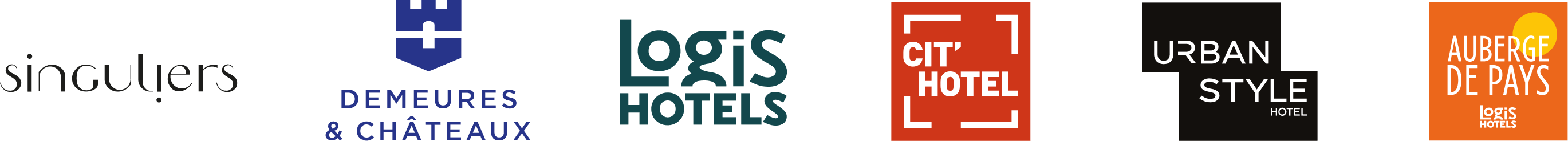 Cit'hôtel, Urban Style, Logis Hôtels, Demeures & Châteaux & Singuliers.  &nbsp;